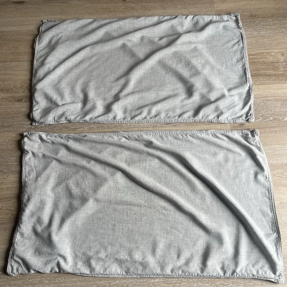Restoration Hardware Gray King Pillow Shams Set Of‎ 2 USA Cotton Cotton Cashmere